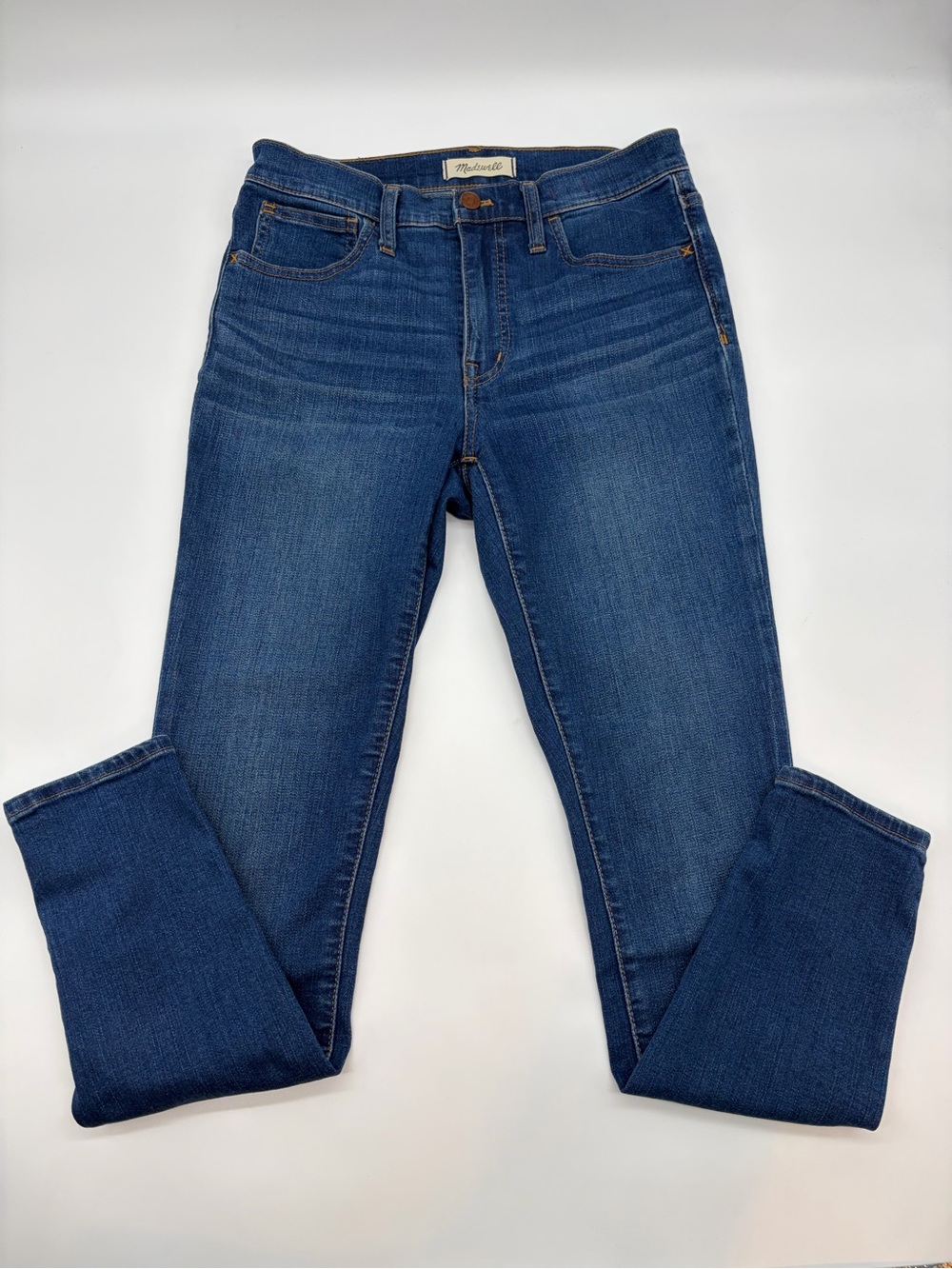 Madewell Mid-Rise Straight Jeans in Indigo Blue
